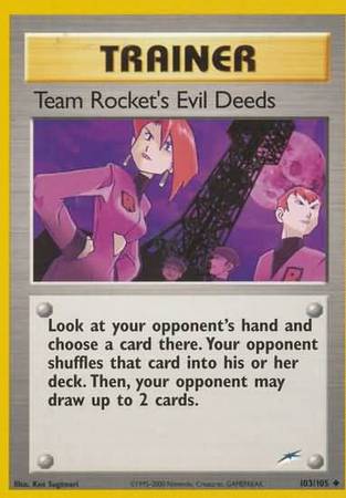 Team Rocket's Evil Deeds (103/105) [Neo Destiny Unlimited] - The Mythic Store | 24h Order Processing