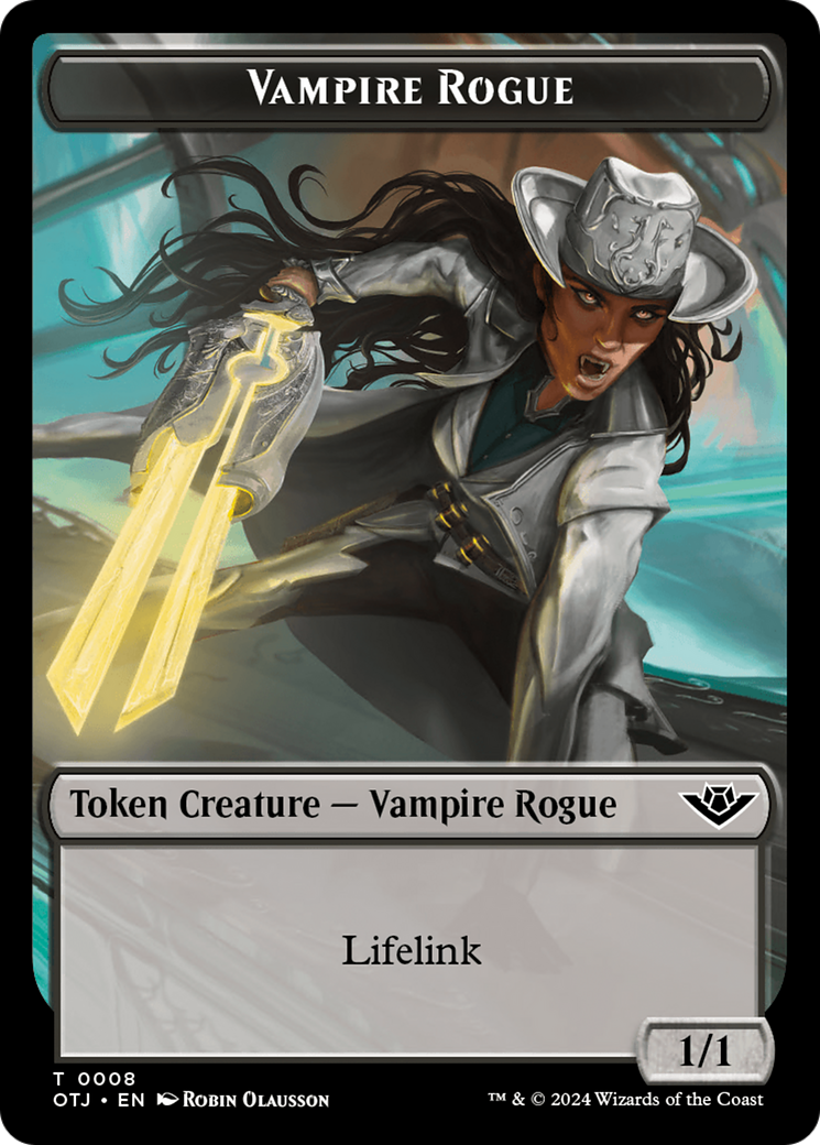 Vampire Rogue // Plot Double-Sided Token [Outlaws of Thunder Junction Tokens] - The Mythic Store | 24h Order Processing