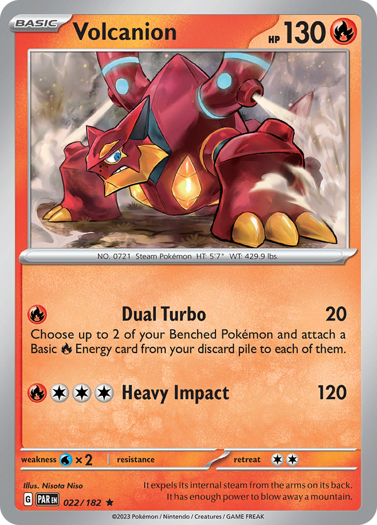 Volcanion (022/182) [Scarlet & Violet: Paradox Rift] - The Mythic Store | 24h Order Processing