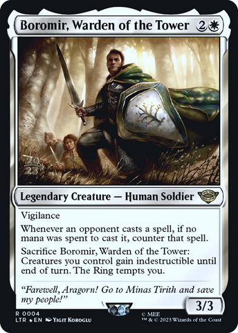 Boromir, Warden of the Tower [The Lord of the Rings: Tales of Middle-Earth Prerelease Promos] - The Mythic Store | 24h Order Processing