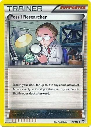 Fossil Researcher (92/111) (Cosmos Holo) [XY: Furious Fists] - The Mythic Store | 24h Order Processing