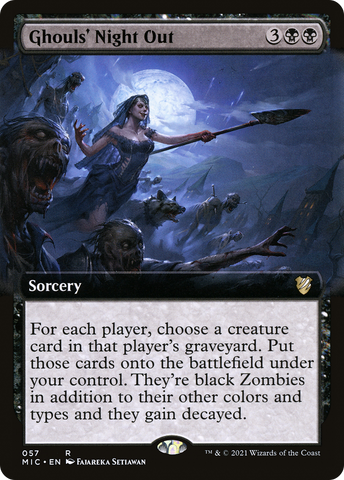Ghouls' Night Out (Extended Art) [Innistrad: Midnight Hunt Commander] - The Mythic Store | 24h Order Processing