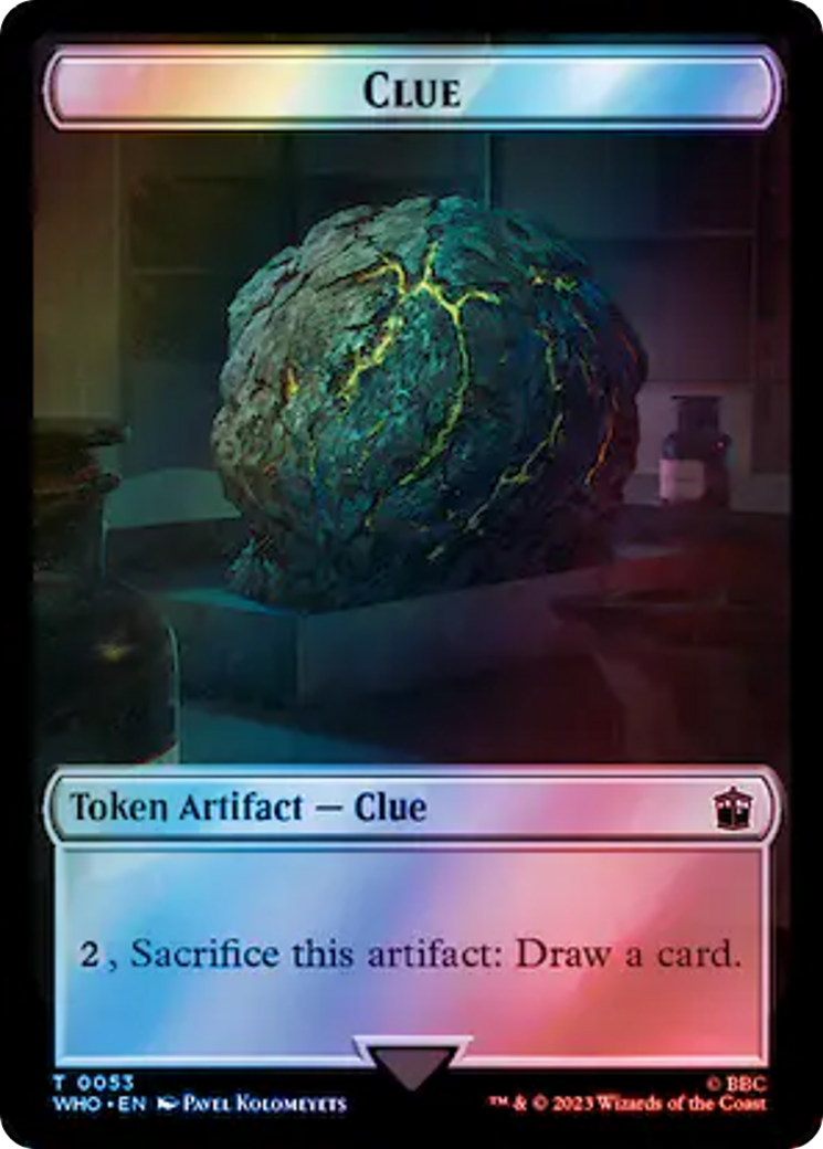 Horse // Clue (0053) Double-Sided Token (Surge Foil) [Doctor Who Tokens] - The Mythic Store | 24h Order Processing