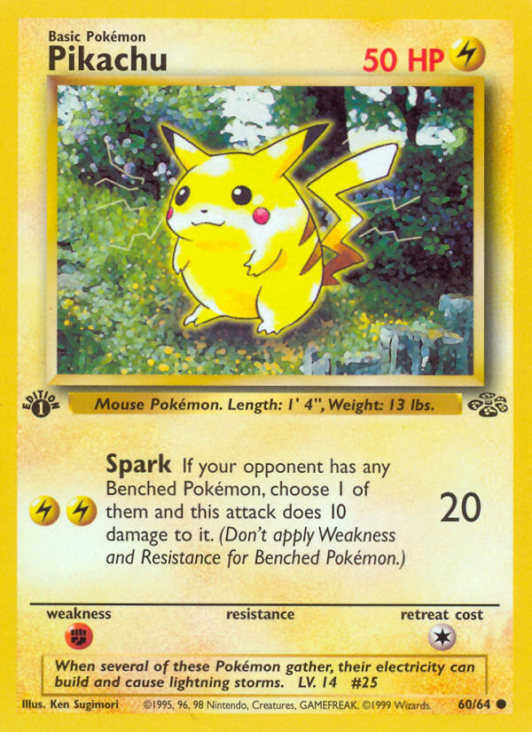 Pikachu (60/64) [Jungle 1st Edition] - The Mythic Store | 24h Order Processing