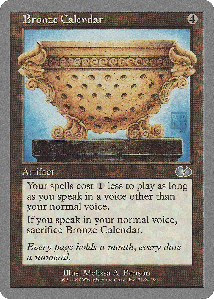 Bronze Calendar [Unglued] - The Mythic Store | 24h Order Processing