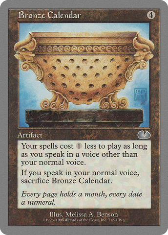Bronze Calendar [Unglued] - The Mythic Store | 24h Order Processing