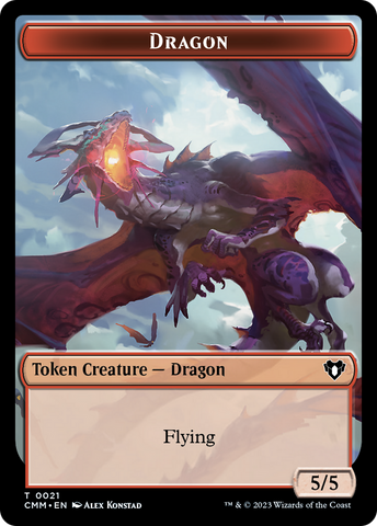 Dragon Token (21) [Commander Masters Tokens] - The Mythic Store | 24h Order Processing