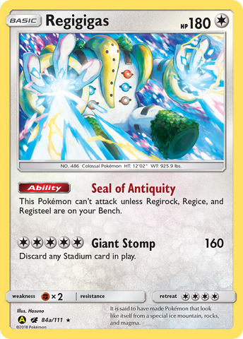 Regigigas (84a/111) (Alternate Art Promo) [Sun & Moon: Crimson Invasion] - The Mythic Store | 24h Order Processing