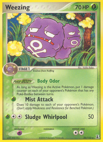 Weezing (33/113) [EX: Delta Species] - The Mythic Store | 24h Order Processing
