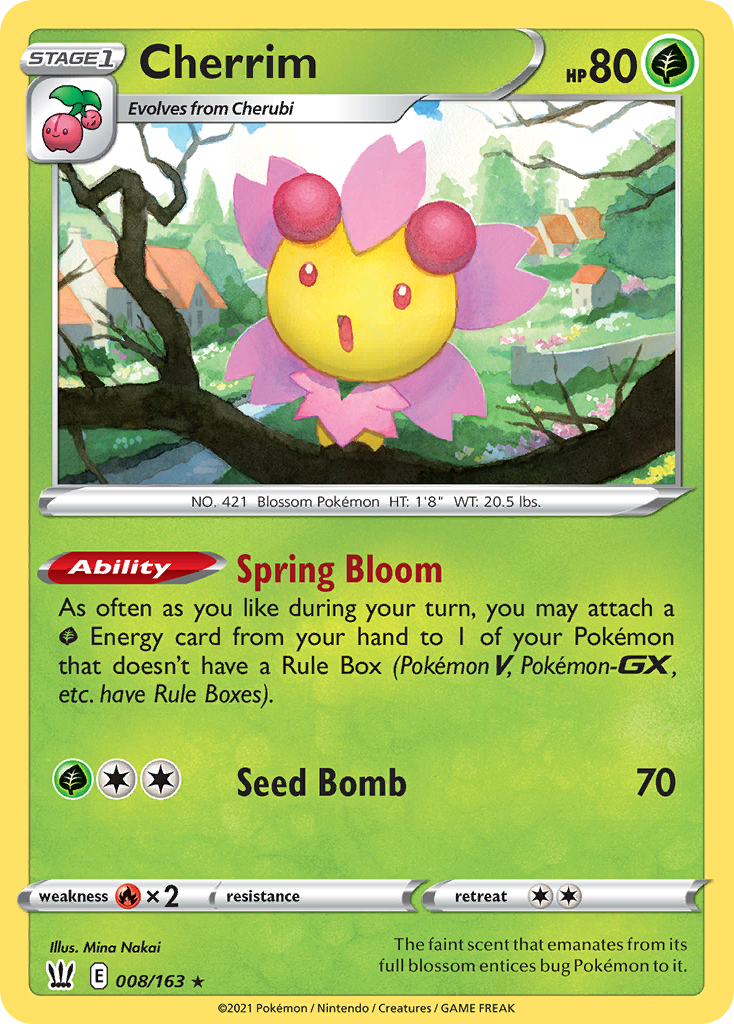 Cherrim (008/163) (Theme Deck Exclusive) [Sword & Shield: Battle Styles] - The Mythic Store | 24h Order Processing