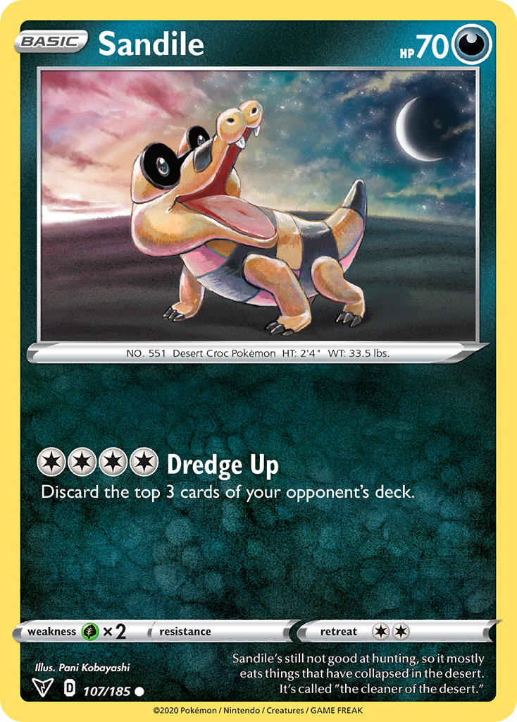 Sandile (107/185) [Sword & Shield: Vivid Voltage] - The Mythic Store | 24h Order Processing