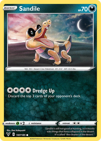 Sandile (107/185) [Sword & Shield: Vivid Voltage] - The Mythic Store | 24h Order Processing