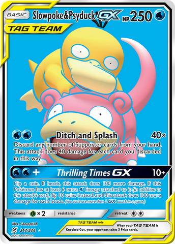 Slowpoke & Psyduck GX (217/236) [Sun & Moon: Unified Minds] - The Mythic Store | 24h Order Processing