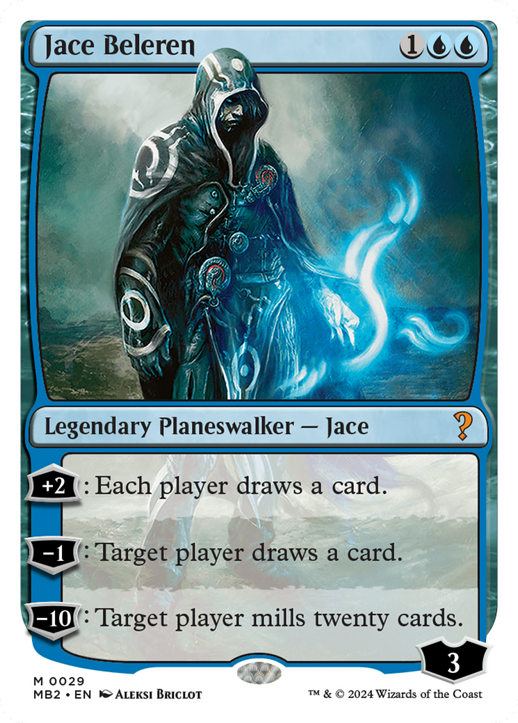 Jace Beleren (White Border) [Mystery Booster 2] - The Mythic Store | 24h Order Processing