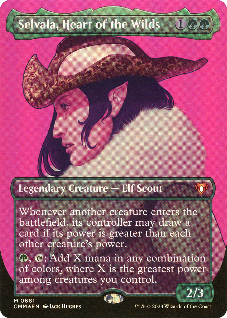 Selvala, Heart of the Wilds (Borderless Textured Foil Frame Break) [Commander Masters] - The Mythic Store | 24h Order Processing