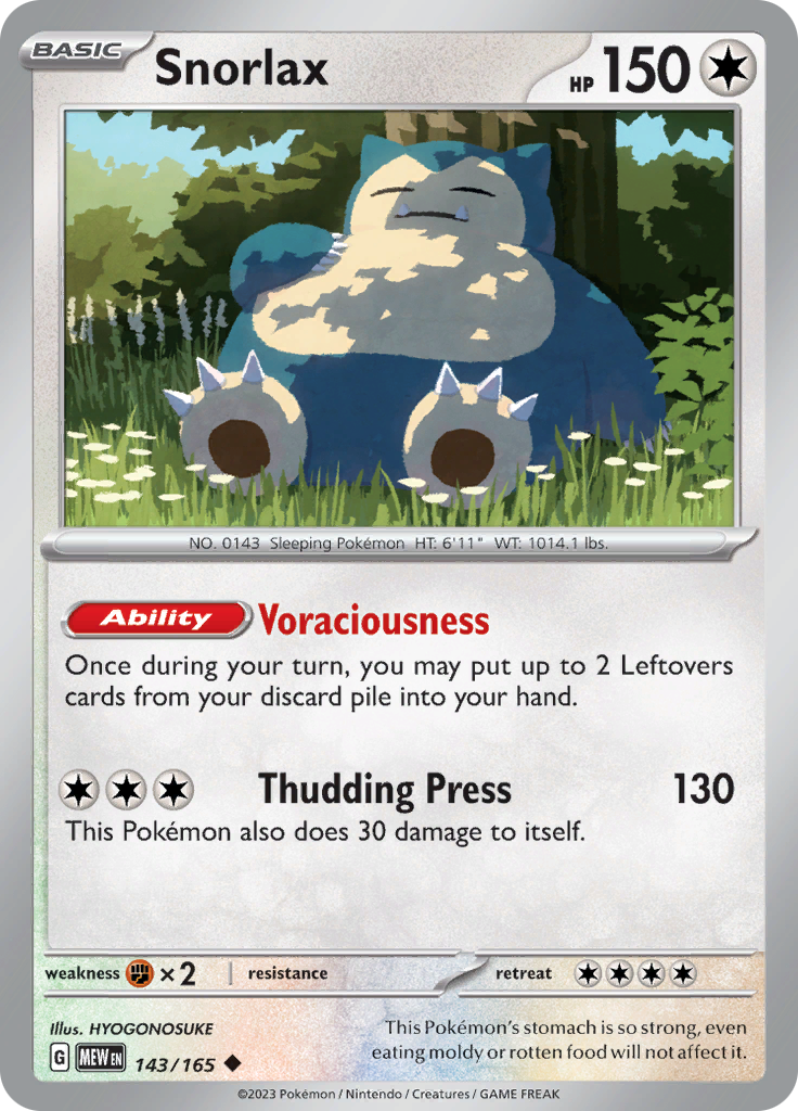 Snorlax (143/165) [Scarlet & Violet 151] - The Mythic Store | 24h Order Processing