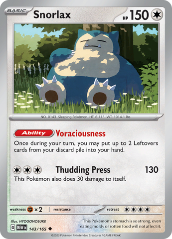 Snorlax (143/165) [Scarlet & Violet 151] - The Mythic Store | 24h Order Processing