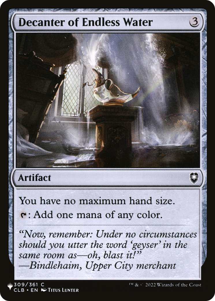 Decanter of Endless Water [The List] - The Mythic Store | 24h Order Processing