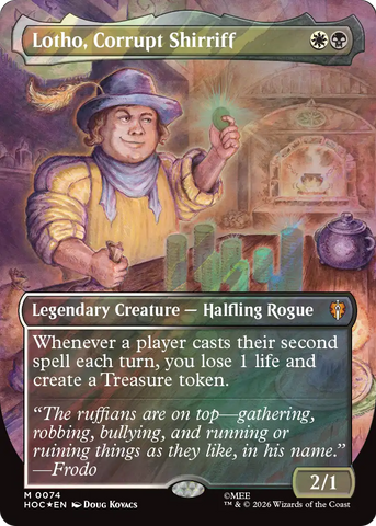 Lotho, Corrupt Shirriff (Borderless) (Surge Foil) [The Hobbit: Eternal-Legal] - The Mythic Store | 24h Order Processing