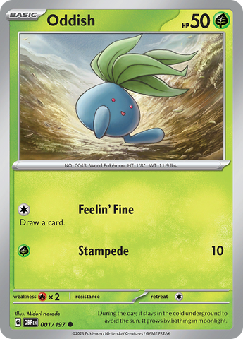 Oddish (001/197) [Scarlet & Violet: Obsidian Flames] - The Mythic Store | 24h Order Processing