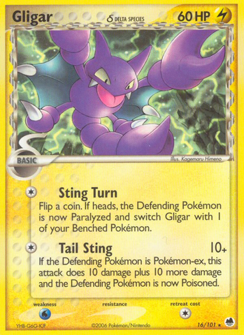 Gligar (16/101) (Delta Species) [EX: Dragon Frontiers] - The Mythic Store | 24h Order Processing