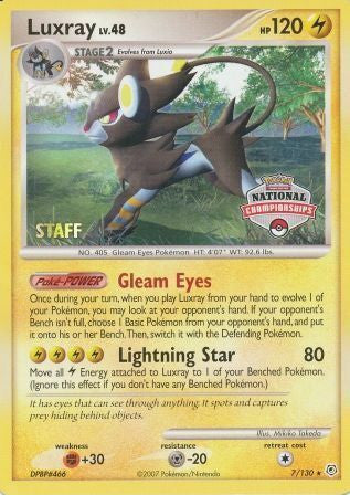 Luxray (7/130) (National Championships) (Staff) [Diamond & Pearl: Base Set] - The Mythic Store | 24h Order Processing