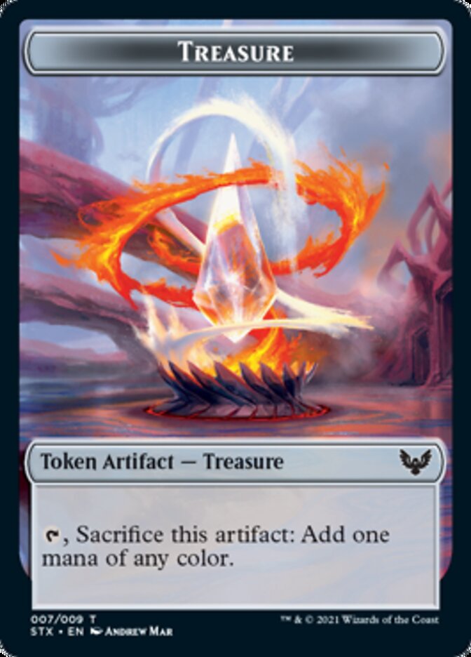 Fractal // Treasure Double-Sided Token [Strixhaven: School of Mages Tokens] - The Mythic Store | 24h Order Processing
