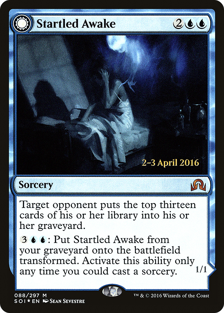 Startled Awake // Persistent Nightmare [Shadows over Innistrad Prerelease Promos] - The Mythic Store | 24h Order Processing