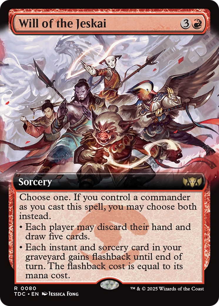 Will of the Jeskai (Extended Art) [Tarkir: Dragonstorm Commander] - The Mythic Store | 24h Order Processing