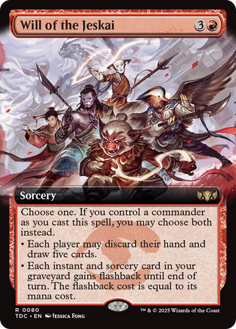 Will of the Jeskai (Extended Art) [Tarkir: Dragonstorm Commander] - The Mythic Store | 24h Order Processing