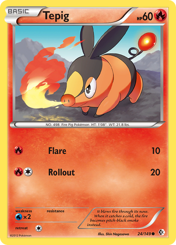 Tepig (24/149) [Black & White: Boundaries Crossed] - The Mythic Store | 24h Order Processing