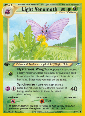 Light Venomoth (53/105) [Neo Destiny 1st Edition] - The Mythic Store | 24h Order Processing