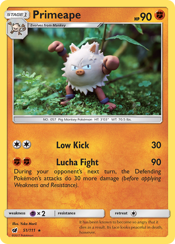 Primeape (51/111) [Sun & Moon: Crimson Invasion] - The Mythic Store | 24h Order Processing