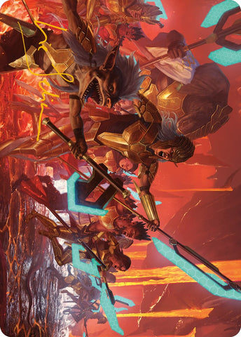 Roar of Resistance Art Card (Gold-Stamped Signature) [Phyrexia: All Will Be One Art Series] - The Mythic Store | 24h Order Processing