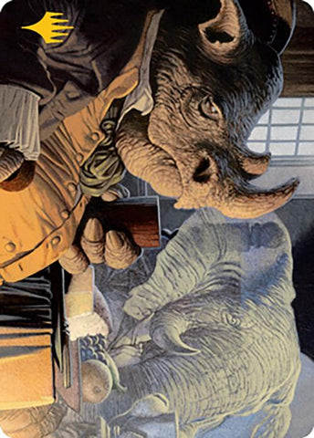 Late to Dinner Art Card (Gold-Stamped Signature) [Modern Horizons 2 Art Series] - The Mythic Store | 24h Order Processing