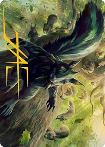 Chatterfang, Squirrel General Art Card (68) (Gold-Stamped Signature) [Modern Horizons 2 Art Series] - The Mythic Store | 24h Order Processing