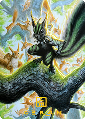 Chatterfang, Squirrel General Art Card (67) (Gold-Stamped Signature) [Modern Horizons 2 Art Series] - The Mythic Store | 24h Order Processing