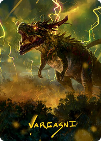 Thrasta, Tempest's Roar Art Card (42) (Gold-Stamped Signature) [Modern Horizons 2 Art Series] - The Mythic Store | 24h Order Processing