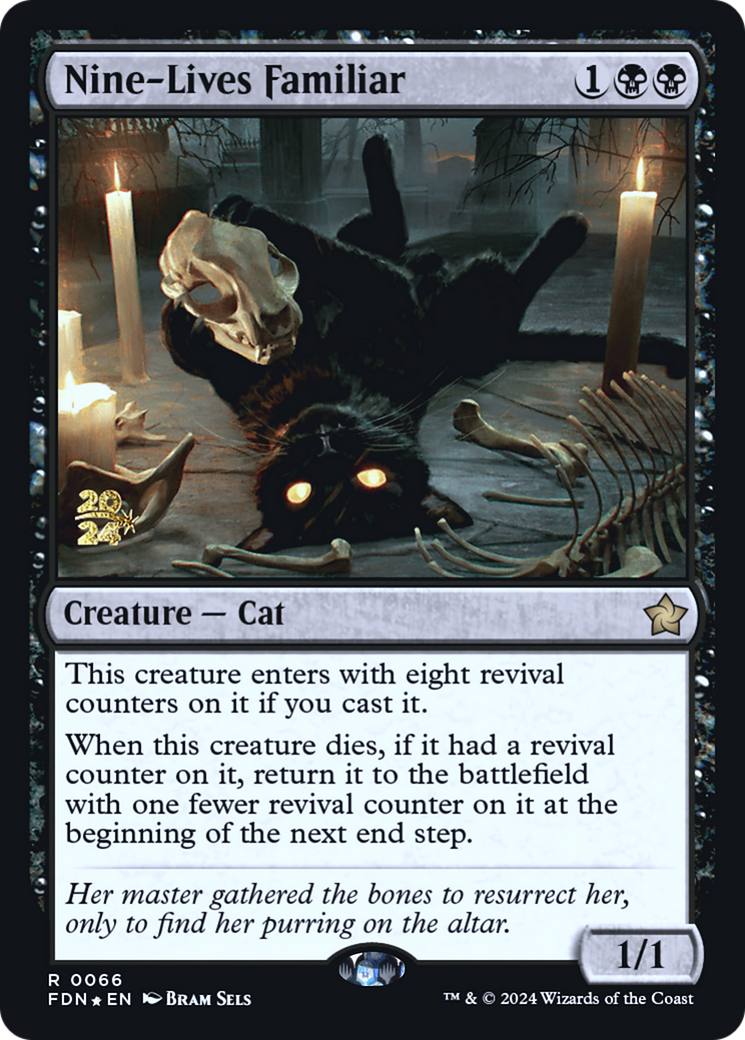 Nine-Lives Familiar [Foundations Prerelease Promos] - The Mythic Store | 24h Order Processing