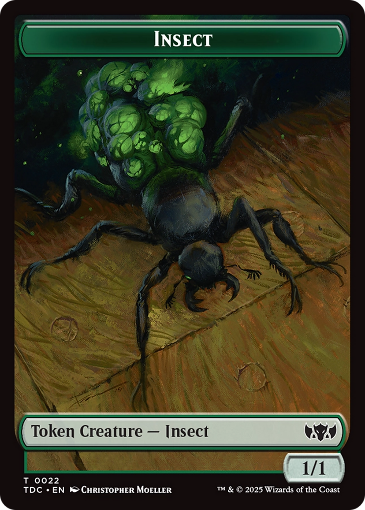 Insect (0022) // Plant Double-Sided Token [Tarkir: Dragonstorm Commander Tokens] - The Mythic Store | 24h Order Processing