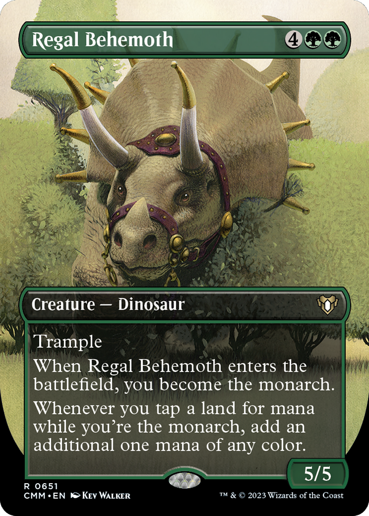 Regal Behemoth (Borderless Alternate Art) [Commander Masters] - The Mythic Store | 24h Order Processing