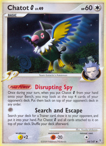 Chatot G (54/147) [Platinum: Supreme Victors] - The Mythic Store | 24h Order Processing