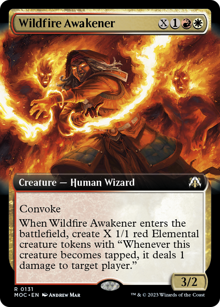 Wildfire Awakener (Extended Art) [March of the Machine Commander] - The Mythic Store | 24h Order Processing