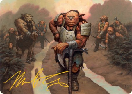 Hobgoblin Bandit Lord Art Card (Gold-Stamped Signature) [Dungeons & Dragons: Adventures in the Forgotten Realms Art Series] - The Mythic Store | 24h Order Processing