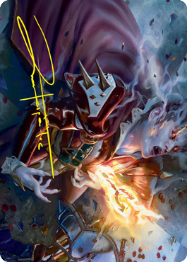 Flame-Blessed Bolt Art Card (Gold-Stamped Signature) [Innistrad: Crimson Vow Art Series] - The Mythic Store | 24h Order Processing