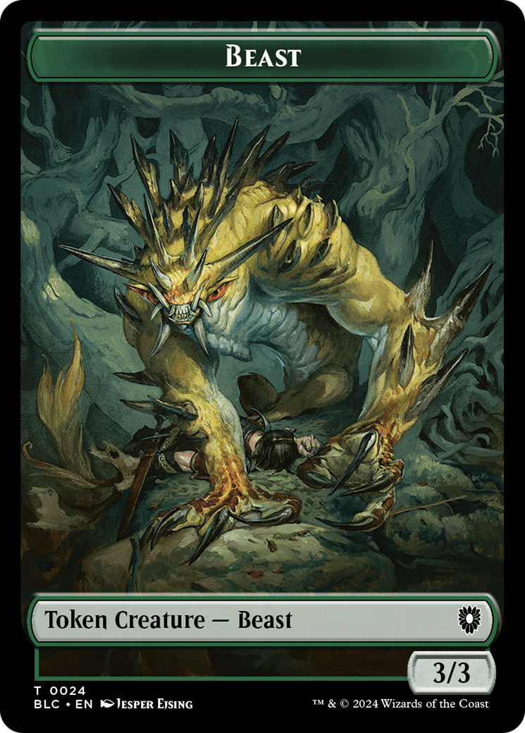 Beast (024) // Treasure Double-Sided Token [Bloomburrow Commander Tokens] - The Mythic Store | 24h Order Processing