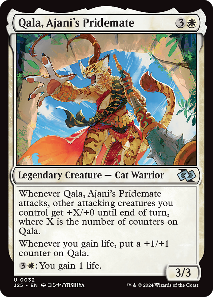 Qala, Ajani's Pridemate (Anime) [Foundations Jumpstart] - The Mythic Store | 24h Order Processing