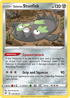 Galarian Stunfisk (125/185) [Sword & Shield: Vivid Voltage] - The Mythic Store | 24h Order Processing