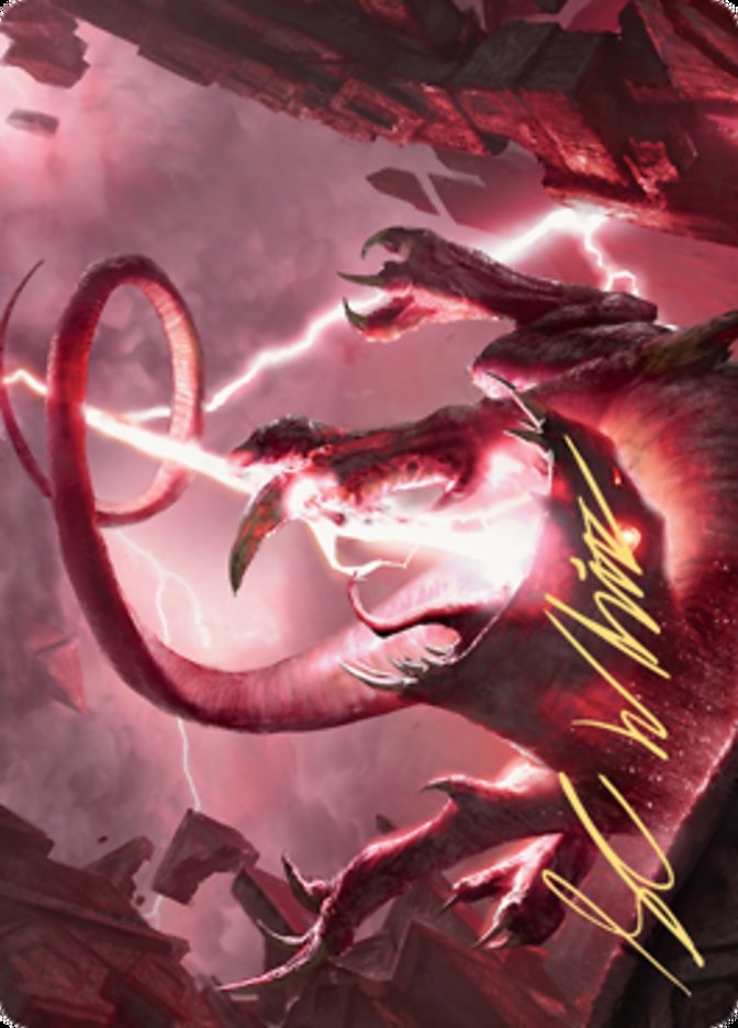 Thundering Rebuke Art Card (Gold-Stamped Signature) [Zendikar Rising Art Series] - The Mythic Store | 24h Order Processing
