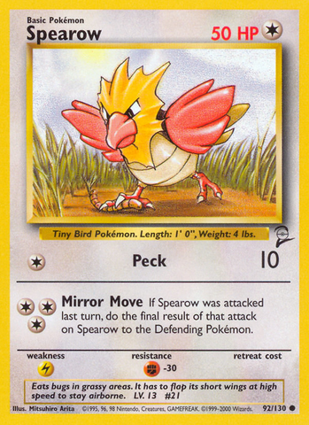 Spearow (92/130) [Base Set 2] - The Mythic Store | 24h Order Processing